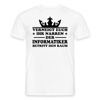 Informatiker Lustig Spruch Programmierer Geschenk - Männer T-Shirt - Weiß - Vorne - AI Model Male 178 dark (178cm)