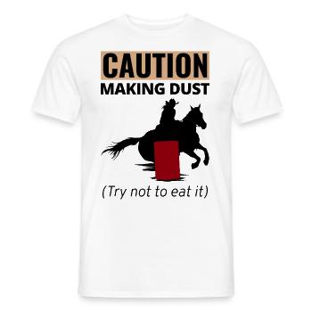 Barrel Racer Racing Reiten Reiten Rennen Rodeo - Männer T-Shirt - Weiß - Vorne - AI Model Male 178 dark (178cm)