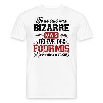 Fourmi Fourmis Fourmiculture Insecte Cadeau Humour - T-shirt homme - blanc - Devant - AI Model Male 178 dark (178cm)