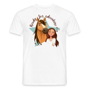 Spirit And Lucky - Ready For Adventure - Men's T-Shirt - white - Front - AI Model Male 178 dark (178cm)