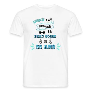 Idée De Cadeau Drôle Pour Les Beaux Gosses - T-shirt homme - blanc - Devant - AI Model Male 178 dark (178cm)