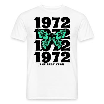 Groovy und Vintage 1972 50-jähriges Jubiläum - Männer T-Shirt - Weiß - Vorne - AI Model Male 178 dark (178cm)