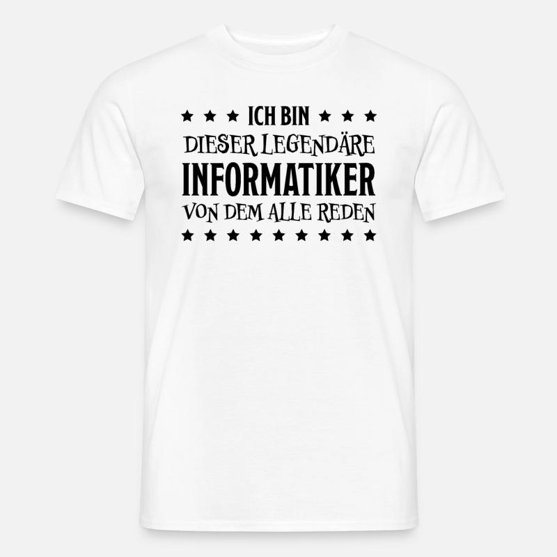 Informatiker Lustig Spruch Programmierer Geschenk - Männer T-Shirt - Weiß