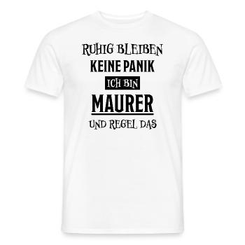 Maurer Lustiger Spruch Baustelle Maurer Geschenk - Männer T-Shirt - Weiß - Vorne - AI Model Male 178 dark (178cm)