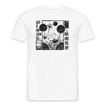 Gefährliches Laubtier Igel - Männer T-Shirt - Weiß - Vorne - AI Model Male 178 dark (178cm)