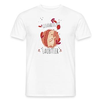 Gefährliches Laubtier Igel - Männer T-Shirt - Weiß - Vorne - AI Model Male 178 dark (178cm)