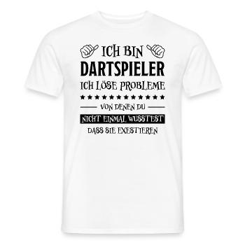 Dartspieler Witz Spruch Darts Dartpfeil Geschenk - Männer T-Shirt - Weiß - Vorne - AI Model Male 178 dark (178cm)