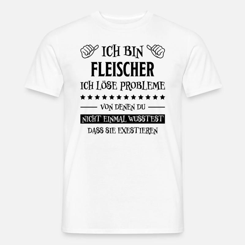 Fleischer Metzger Lustig Spruch Fleischer Geschenk - Männer T-Shirt - Weiß