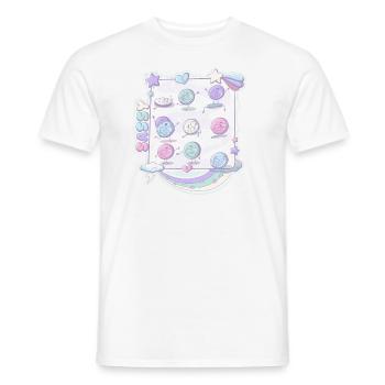 Süße freche Liebesherzen im Kawaii-Stil - Männer T-Shirt - Weiß - Vorne - AI Model Male 178 dark (178cm)