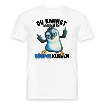 Kannst mich mal am Südpol küssen Pinguine - Männer T-Shirt - Weiß - Vorne - AI Model Male 178 dark (178cm)