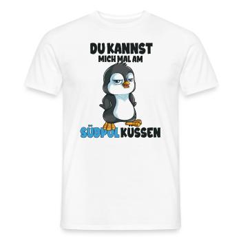 Kannst mich mal am Südpol küssen Pinguine - Männer T-Shirt - Weiß - Vorne - AI Model Male 178 dark (178cm)