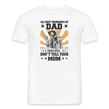 Best Dad, Father's Day and Birthday - Men's T-Shirt - white - Front - AI Model Male 178 dark (178cm)