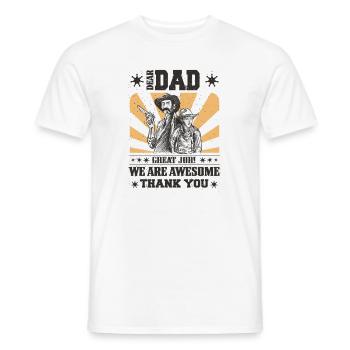 Best Dad, Father's Day and Birthday - Men's T-Shirt - white - Front - AI Model Male 178 dark (178cm)