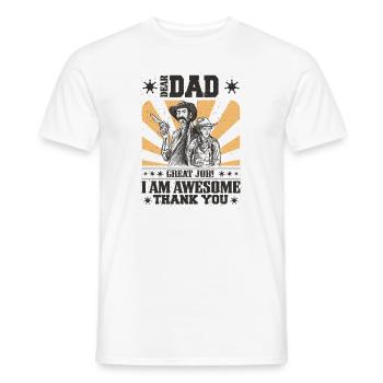 Best Dad, Father's Day and Birthday - Men's T-Shirt - white - Front - AI Model Male 178 dark (178cm)