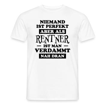Rentner Lustiger Spruch Rente Ruhestand Geschenk - Männer T-Shirt - Weiß - Vorne - AI Model Male 178 dark (178cm)