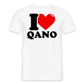 J'adore le prénom qano - T-shirt homme - blanc - Devant - AI Model Male 178 dark (178cm)