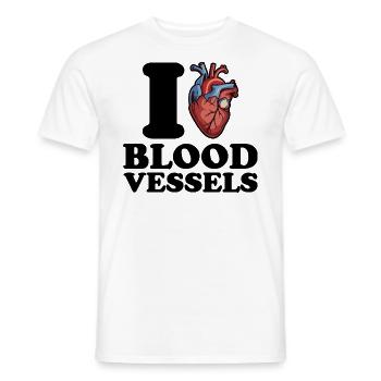 J’adore les vaisseaux sanguins - T-shirt homme - blanc - Devant - AI Model Male 178 dark (178cm)