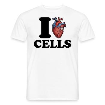 Ich liebe Zellen - Männer T-Shirt - Weiß - Vorne - AI Model Male 178 dark (178cm)
