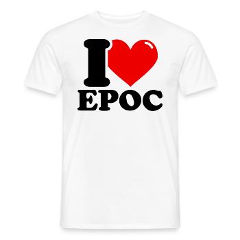 Ich liebe EPOC - Fitness-Gewichtheben lustig - Männer T-Shirt - Weiß - Vorne - AI Model Male 178 dark (178cm)