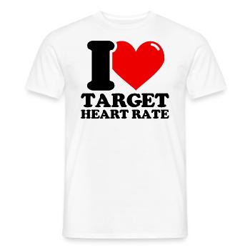 Ich liebe Zielherzfrequenz - Fitness-Gewichtheben - Männer T-Shirt - Weiß - Vorne - AI Model Male 178 dark (178cm)
