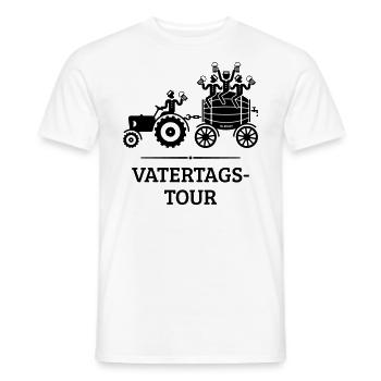 Vatertagstour Trecker Bierfass (Vatertag / Black) - Männer T-Shirt - Weiß - Vorne - AI Model Male 178 dark (178cm)