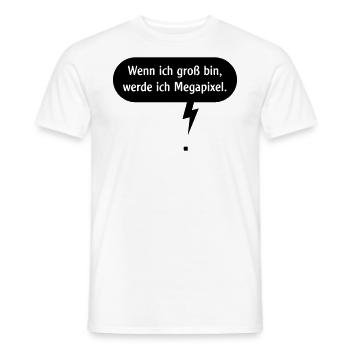 Wenn Ich Groß Bin, Werde Ich Megapixel. (Pixel, B) - Männer T-Shirt - Weiß - Vorne - AI Model Male 178 dark (178cm)