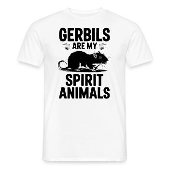 Amour Gerbille Dire Racing Rat Gerbil Cadeau - T-shirt homme - blanc - Devant - AI Model Male 178 dark (178cm)