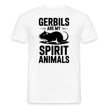 Amour Gerbille Dire Racing Rat Gerbil Cadeau - T-shirt homme - blanc - Devant - AI Model Male 178 dark (178cm)