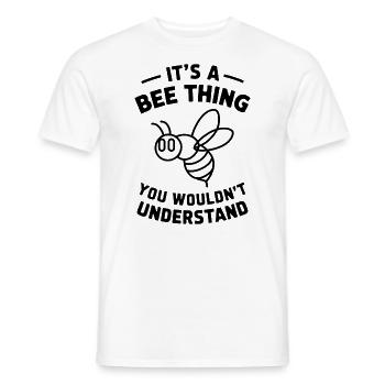 Bee Saying Beekeeper Bee Funny Bee Gift - Men's T-Shirt - white - Front - AI Model Male 178 dark (178cm)