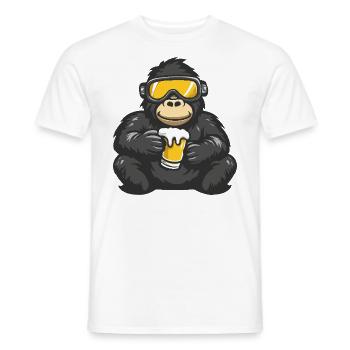 Gorilla Apres Ski Bier - Männer T-Shirt - Weiß - Vorne - AI Model Male 178 dark (178cm)