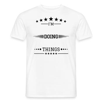 YourNameHere Your Name Here - Men's T-Shirt - white - Front - AI Model Male 178 dark (178cm)