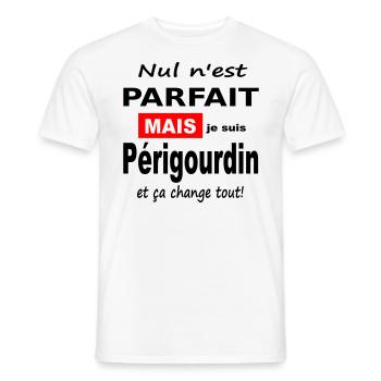 Je suis Fier d'être Périgourdin Design Rigolo - T-shirt homme - blanc - Devant - AI Model Male 178 dark (178cm)