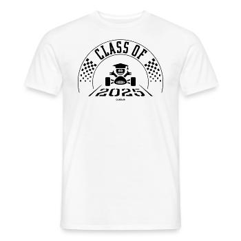 Class Of 2025 (Abschlussklasse Zieleinfahrt / B) - Männer T-Shirt - Weiß - Vorne - AI Model Male 178 dark (178cm)