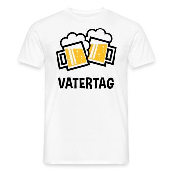 Vatertag (Bier Prosit / Bayrische Bierkrüge / 2C) - Männer T-Shirt - Weiß - Vorne - AI Model Male 178 dark (178cm)