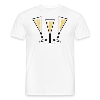 XAufUnsDrei! (2) - Männer T-Shirt - Weiß - Vorne - AI Model Male 178 dark (178cm)