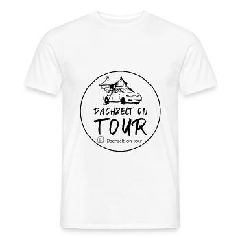 Dachzelt on tour - Motiv 8 - Männer T-Shirt - Weiß - Vorne - AI Model Male 178 dark (178cm)