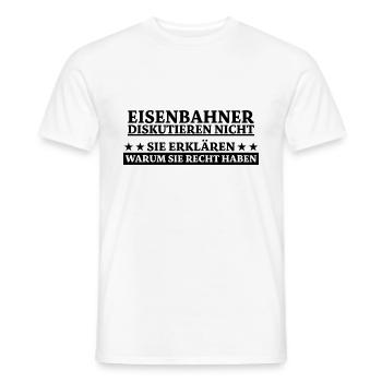 Eisenbahner Spruch Eisenbahn Lokführer Geschenk - Männer T-Shirt - Weiß - Vorne - AI Model Male 178 dark (178cm)