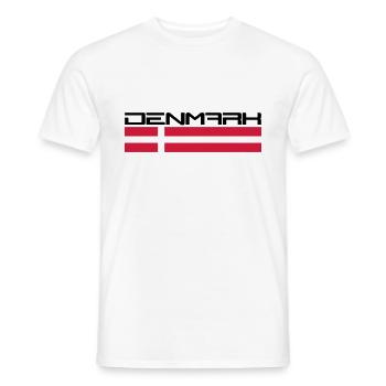 Denmark Logo Design - Men's T-Shirt - white - Front - AI Model Male 178 dark (178cm)