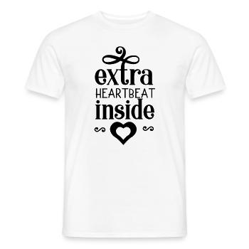 Baby Heartbeat Pregnant Ninth Month Gift - Men's T-Shirt - white - Front - AI Model Male 178 dark (178cm)