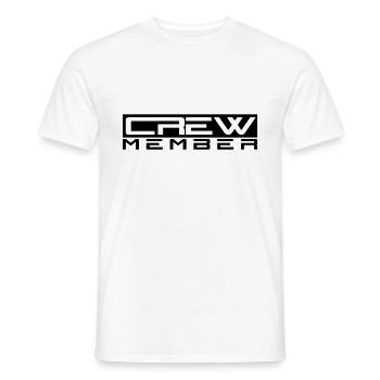 Crew Member Logo Design - Men's T-Shirt - white - Front - AI Model Male 178 dark (178cm)