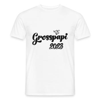 Grosspapi 2023 Befördert zum Grosspapi Opa Schweiz - Männer T-Shirt - Weiß - Vorne - AI Model Male 178 dark (178cm)