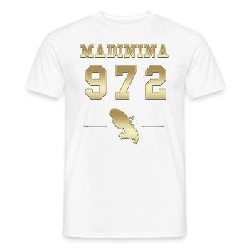 Martinique Madinina 972 Gift Antilles Card - Men's T-Shirt - white - Front - AI Model Male 178 dark (178cm)
