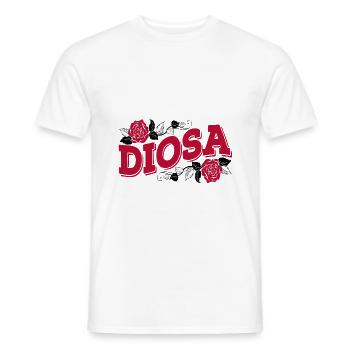 Diosa Funny Spanish Goddess Saying - Men's T-Shirt - white - Front - AI Model Male 178 dark (178cm)