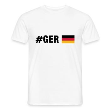 #GER (3c) - Männer T-Shirt - Weiß - Vorne - AI Model Male 178 dark (178cm)