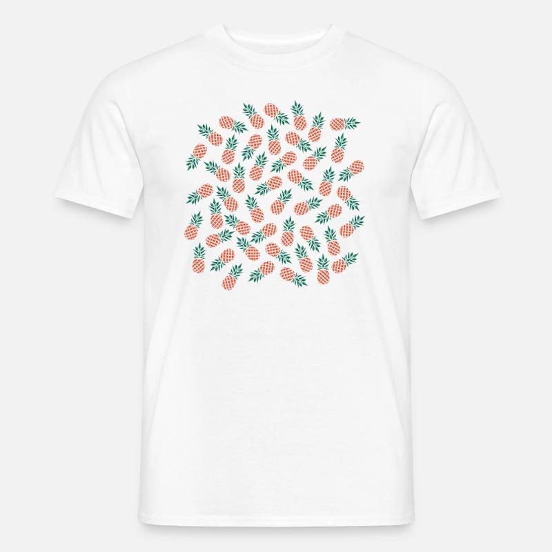 Pineapple Pattern - Männer T-Shirt - Weiß