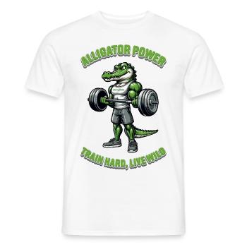 Alligator Maximus - Men's T-Shirt - white - Front - AI Model Male 178 dark (178cm)