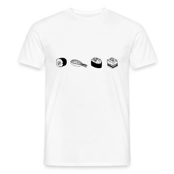 Sushi - T-shirt homme - blanc - Devant - AI Model Male 178 dark (178cm)