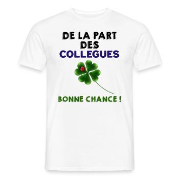 De la part de collègues inoubliables - T-shirt homme - blanc - Devant - AI Model Male 178 dark (178cm)