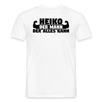 Der Mann Der Alles kann Heiko - Männer T-Shirt - Weiß - Vorne - AI Model Male 178 dark (178cm)