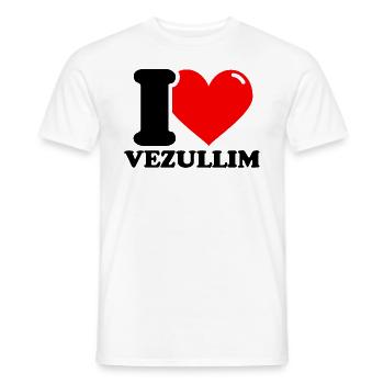 J'adore le prénom vezullim - T-shirt homme - blanc - Devant - AI Model Male 178 dark (178cm)